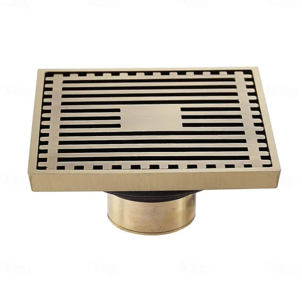 Floor Drain Solid Brass Block Hair Floor Register 1pc - Bathroom 10cm*10cm