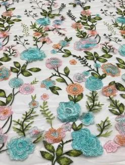 Floral Lace A-Line Embroidered Dress Beach Wedding Formal Mother of the Bride Elegant Vintage V Neck Ankle Length Tulle Short Sleeve with Appliques Flower