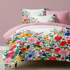Floral Pattern Duvet Cover Set Set Soft 3-Piece Luxury Cotton Bedding Set Home Decor Gift King Queen Duvet Cover