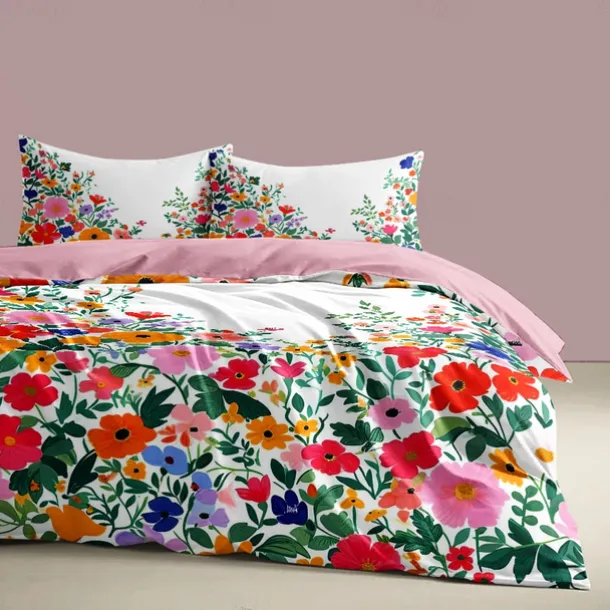 Floral Pattern Duvet Cover Set Set Soft 3-Piece Luxury Cotton Bedding Set Home Decor Gift King Queen Duvet Cover