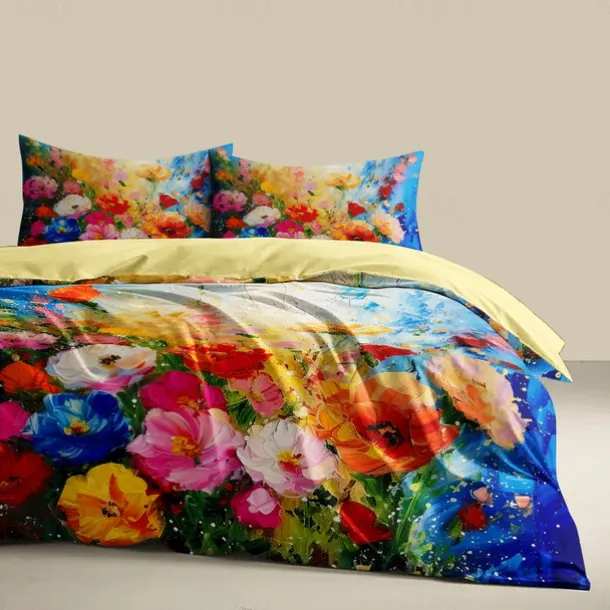 Floral Pattern Duvet Cover Set Set Soft 3-Piece Luxury Cotton Bedding Set Home Decor Gift King Queen Duvet Cover