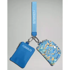Floral Print Dual Pouch Wristlet