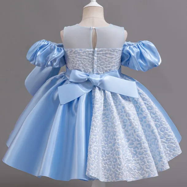 Flower Girl Dress Girls' Formal Dress Party Dress Wedding Special Occasion Adorable Sweet Ruched Zipper Solid Color Short Sleeve Crew Neck Light Green Pink 4-13 Years