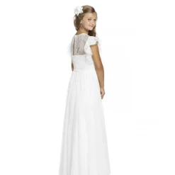 Flower Girl Dress Girls' Party Dress Performance Wedding Party Fashion Princess Solid Color Short Sleeve Crew Neck Black White