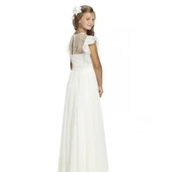 Flower Girl Dress Girls' Party Dress Performance Wedding Party Fashion Princess Solid Color Short Sleeve Crew Neck Black White