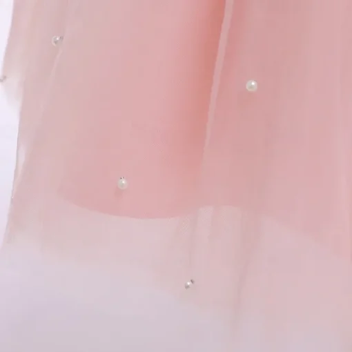 Flower Girl Dress Kid's Girls' Princess Dress Performance Wedding Party Elegant Beautiful Mesh Solid Color Sleeveless Crew Neck Light Pink Grey 4 years+