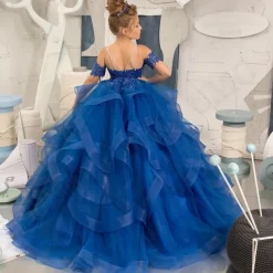 Flower Girl Dress Kid's Girls' Princess Dress Performance Wedding Party Elegant Beautiful Mesh Solid Color Sleeveless Off Shoulder Light Pink Wine Red 4 years+