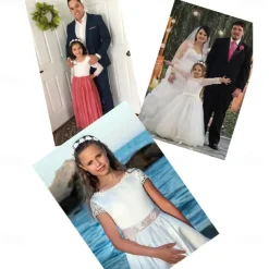 Flower Girl Headpiece Princess Wedding Headband Girls First Communion White Floral Wreath Hair Accessory