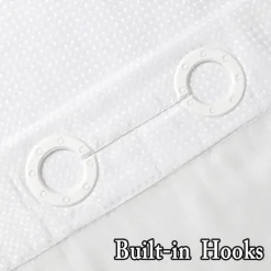 Flower Waffle-Weave Textured Shower Curtain Set with Snap-in Liner Sheer Window Water-Repellent Polyester Blend Fabric,Grommet Top,120GSM Hotel Quality Spa Style Bathroom Partition No Hooks Required