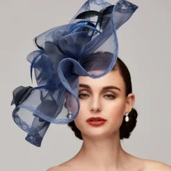 Flowers Feather Net Kentucky Derby Hat Fascinators Headpiece with Feather Floral 1PC Horse Race Ladies Day Melbourne Cup Headpiece dress to impress Race Day Dress 2025