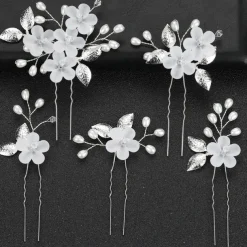 Flowers Headdress Headpiece Alloy Wedding Special Occasion Wedding Bridal With Imitation Pearl Flower Headpiece Headwear