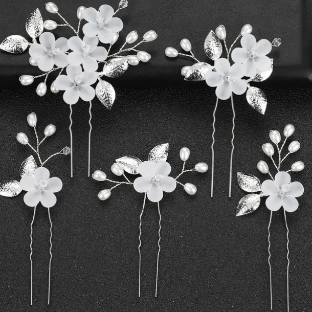 Flowers Headdress Headpiece Alloy Wedding Special Occasion Wedding Bridal With Imitation Pearl Flower Headpiece Headwear