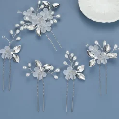 Flowers Headdress Headpiece Alloy Wedding Special Occasion Wedding Bridal With Imitation Pearl Flower Headpiece Headwear