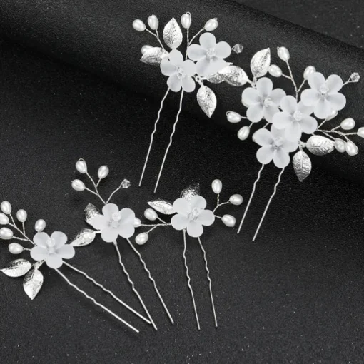 Flowers Headdress Headpiece Alloy Wedding Special Occasion Wedding Bridal With Imitation Pearl Flower Headpiece Headwear