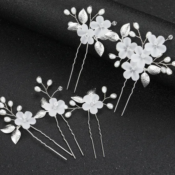 Flowers Headdress Headpiece Alloy Wedding Special Occasion Wedding Bridal With Imitation Pearl Flower Headpiece Headwear