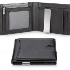 Fold RFID Blocking WalletMens Slim Wallet With Money Clip RFID Blocking Bifold Minimalist Credit Card Holder For Men