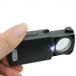 Foldable 3 in 1 30x 45x 60x LED UV Lighted Magnifier Jewelers Loupe Loop Magnifying Glass Jewelry Magnifier