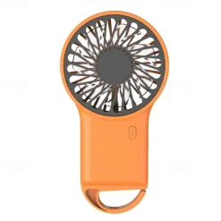 Foldable Cartoon Mini Fan – USB Rechargeable Handheld Fan with Hiking Buckle, Ideal for Kids or Travel
