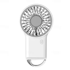 Foldable Cartoon Mini Fan – USB Rechargeable Handheld Fan with Hiking Buckle, Ideal for Kids or Travel