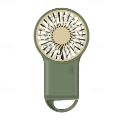Foldable Cartoon Mini Fan – USB Rechargeable Handheld Fan with Hiking Buckle, Ideal for Kids or Travel
