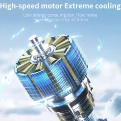 Foldable Dual-Use Desktop and Handheld Fan with Digital Display, 100-Speed Adjustment, Ice Refrigeration, and 4000mAh Long Battery Life