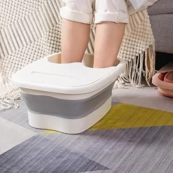 Foldable Foot Bath Foot Bath Tool, Foot Bath Basin with Foot Massager, Help Sleep, Foot spa, Suitable for Family spa Pedicure, can Save Space