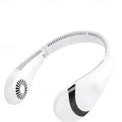 Foldable Hanging Neck Fan – Bladeless USB Rechargeable Mute Air Cooling Fan for Sport and Travel