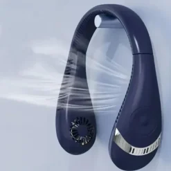 Foldable Hanging Neck Fan – Bladeless USB Rechargeable Mute Air Cooling Fan for Sport and Travel