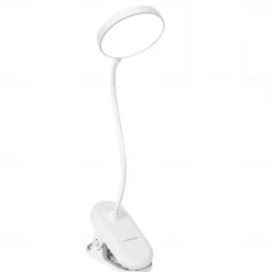 Foldable LED Desk Lamp, USB Rechargeable, 3 Modes Touch Dimming Clip-on Reading Light for Eye Protection