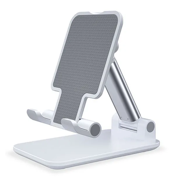 Foldable Mobile Phone Holder Stand Retractable Adjustable Phone Holder Cradle for iPhone 13 12 11 Pro Max X iPad and All Smartphones Adjustable Metal Desk Desktop Tablet Universal Cell Phone Holder