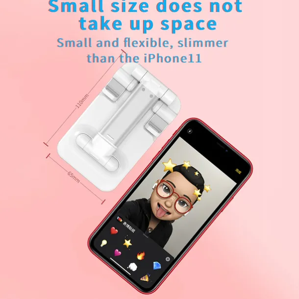 Foldable Mobile Phone Holder Stand Retractable Adjustable Phone Holder Cradle for iPhone 13 12 11 Pro Max X iPad and All Smartphones Adjustable Metal Desk Desktop Tablet Universal Cell Phone Holder