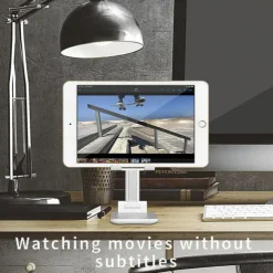 Foldable Mobile Phone Holder Stand Retractable Adjustable Phone Holder Cradle for iPhone 13 12 11 Pro Max X iPad and All Smartphones Adjustable Metal Desk Desktop Tablet Universal Cell Phone Holder