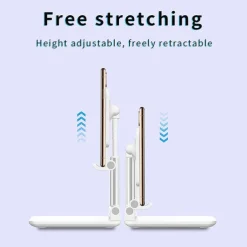 Foldable Mobile Phone Holder Stand Retractable Adjustable Phone Holder Cradle for iPhone 13 12 11 Pro Max X iPad and All Smartphones Adjustable Metal Desk Desktop Tablet Universal Cell Phone Holder