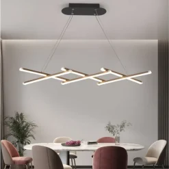 Foldable Modern LED Chandelier Dimmable Retractable Pendant Light with Remote Spiral Linear Hanging Pendant Light Fixtures 220-240V