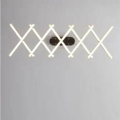 Foldable Modern LED Chandelier Dimmable Retractable Pendant Light with Remote Spiral Linear Hanging Pendant Light Fixtures 220-240V