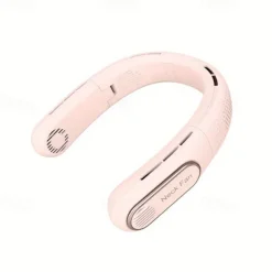 Foldable Neck Fan with 4000mAh Battery – USB Rechargeable Bladeless Cooling Fan with Quiet Operation for Outdoor Use