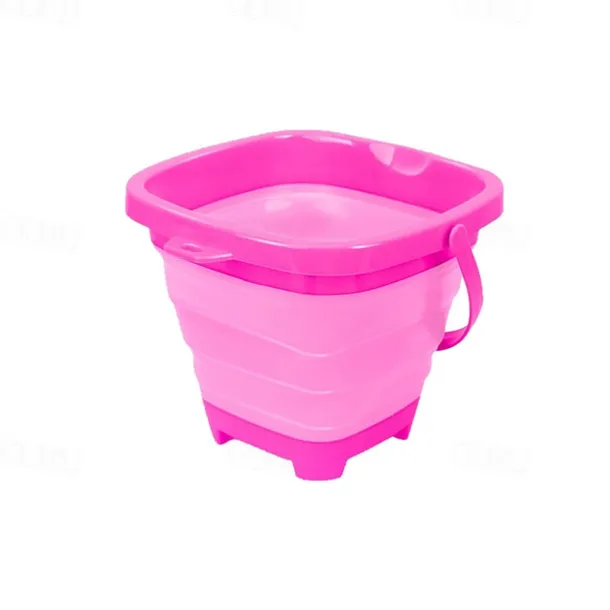 Foldable Pail Bucket 2L Silicone Collapsible Easter Buckets for Kids Multi Purpose for Fun Summer Activities Camping Gear Beach Essentials