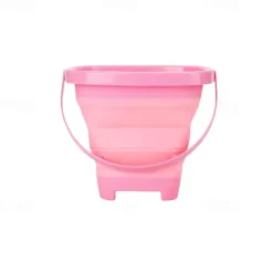 Foldable Pail Bucket 2L Silicone Collapsible Easter Buckets for Kids Multi Purpose for Fun Summer Activities Camping Gear Beach Essentials