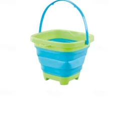 Foldable Pail Bucket 2L Silicone Collapsible Easter Buckets for Kids Multi Purpose for Fun Summer Activities Camping Gear Beach Essentials