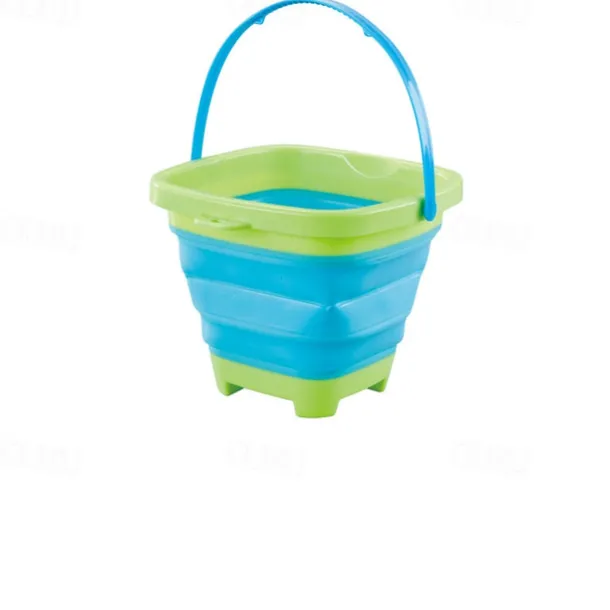 Foldable Pail Bucket 2L Silicone Collapsible Easter Buckets for Kids Multi Purpose for Fun Summer Activities Camping Gear Beach Essentials