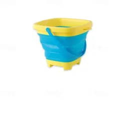 Foldable Pail Bucket 2L Silicone Collapsible Easter Buckets for Kids Multi Purpose for Fun Summer Activities Camping Gear Beach Essentials