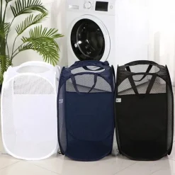 Foldable Storage Dirty Clothes Basket Home Toilet Dirty Clothes Storage Laundry Basket 14.1*14.1*22.8 Inches