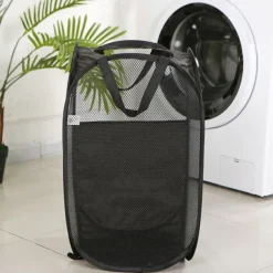Foldable Storage Dirty Clothes Basket Home Toilet Dirty Clothes Storage Laundry Basket 14.1*14.1*22.8 Inches