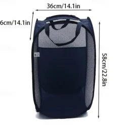Foldable Storage Dirty Clothes Basket Home Toilet Dirty Clothes Storage Laundry Basket 14.1*14.1*22.8 Inches