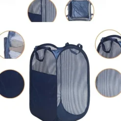 Foldable Storage Dirty Clothes Basket Home Toilet Dirty Clothes Storage Laundry Basket 14.1*14.1*22.8 Inches