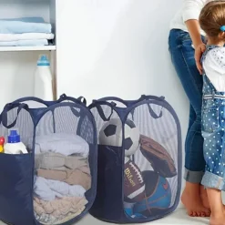 Foldable Storage Dirty Clothes Basket Home Toilet Dirty Clothes Storage Laundry Basket 14.1*14.1*22.8 Inches