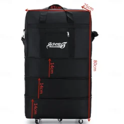 Folding Expansion Luggage Bag Large Capacity Oxford Cloth With Wheels Air Boarding Travel Bag Portable Moving Storage Bag