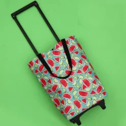 Folding Shopping Pull Cart Trolley Bag with Wheels Reusable Grocery Shopping Bags Eco Large Food Supermarket Vegetables Bags