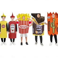 Food Carnival Costume Halloween Group Family Costumes Kid's Boys Girls' Funny Costume Party Halloween Carnival Easy Carnival Costume