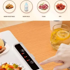 Food Warmer Mat Adjustable Food Warmer Silicone Electric Heating Tray for Food Full Surface Heating Nano-Material Silicone Heating Tray Roll Up